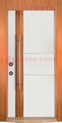 Белая входная дверь c МДФ панелью ЧД-09 в частный дом в Уфе