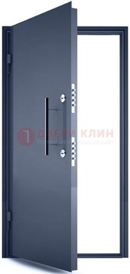 Черная металлическая бронированная дверь ДБ-1 в Уфе
