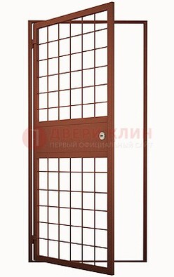 Коричневая металлическая бронированная дверь ДБ-6 в Уфе