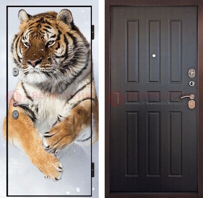 Металлическая дверь с фотопечатью тигра ДФ-1 в Уфе