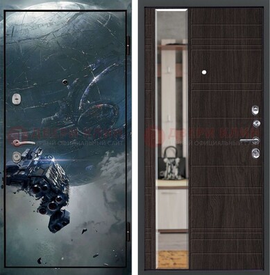 Железная дверь с фотопечатью космической фантастики ДФ-51 в Уфе