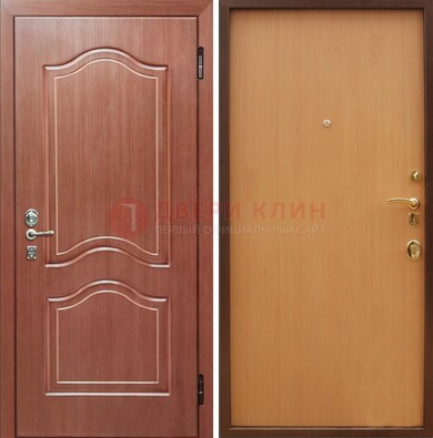 Входная дверь отделанная МДФ и ламинатом внутри ДМ-159 в Уфе