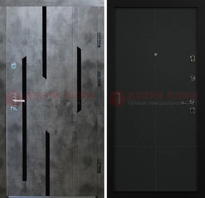 Стальная дверь с МДФ в темном цвете ДМ-415 в Уфе