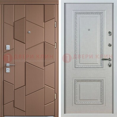 Квартирная стальная дверь с разными панелями МДФ ДМ-496 в Уфе