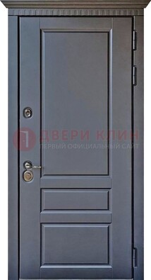Тёмная входная дверь для коттеджа с МДФ ДМ-528 в Уфе