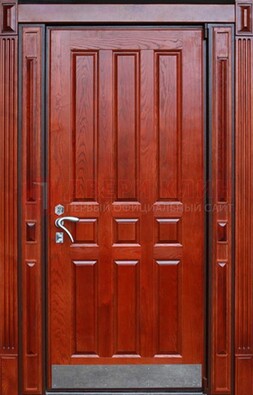 Красная входная дверь для улицы с МДФ ДМ-532 в Уфе