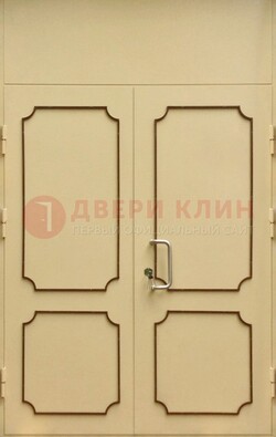 Светлая двухстворчатая дверь для загородного дома с МДФ ДМ-534 в Уфе