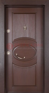 Железная дверь с массивом дуба в стиле классика ДМД-55 в Уфе