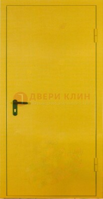 Желтая железная дверь с нитроэмалью ДН-5 в Уфе