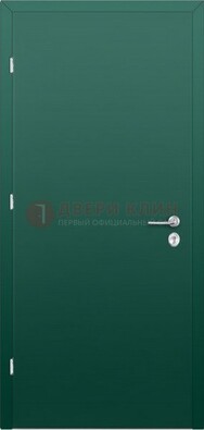 Зеленая стальная дверь с нитроэмалью ДН-6 в Уфе