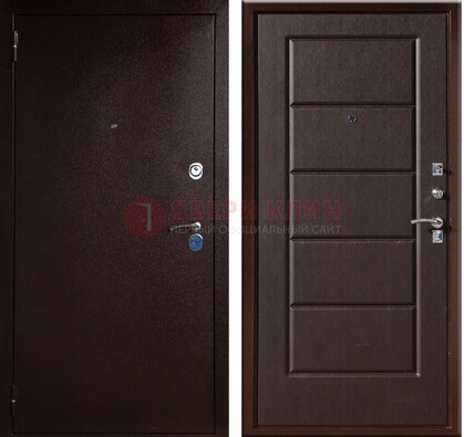 Темная входная дверь с порошковым окрасом ДП-113 в Уфе