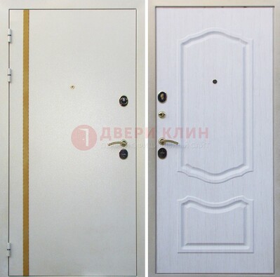Белая входная дверь с порошковым напылением ДП-136 в Петрозаводске