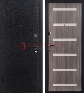 Черная стальная дверь с порошковым окрасом ДП-199 в Уфе