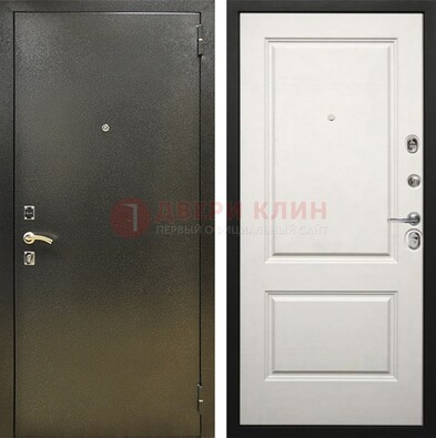 Металлическая темная дверь с порошковым напылением и классической МДФ ДП-298 в Уфе