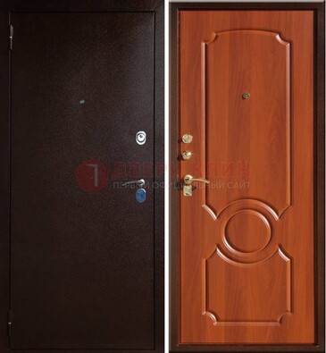 Темная железная дверь с порошковым напылением ДП-46 в Уфе