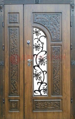Морозостойкая металлическая парадная дверь ДПР-12 в Уфе