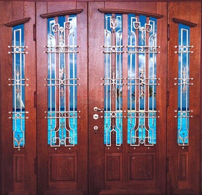 Парадная дверь со вставками из стекла ДПР-55 с шумоизоляцией в Уфе