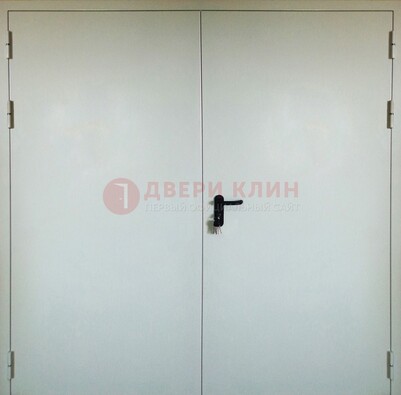 Белая металлическая противопожарная дверь ДТ-8 в Уфе