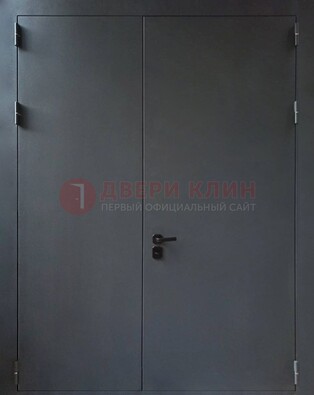 Черная распашная тамбурная дверь Порошок ДТМ-46 в Уфе
