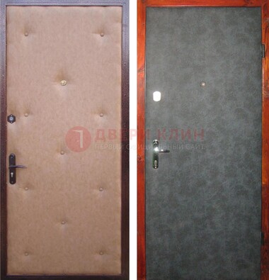 Светлая металлическая дверь с винилискожей ДВ-5 в Уфе