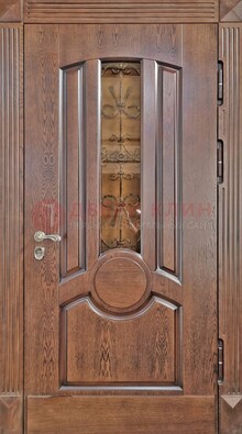 Входная дверь с виноритом и стеклом ДВТ-161 в Уфе