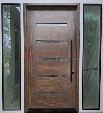 Железная дверь с виноритом и фрамугами ДВТ-189 в Уфе