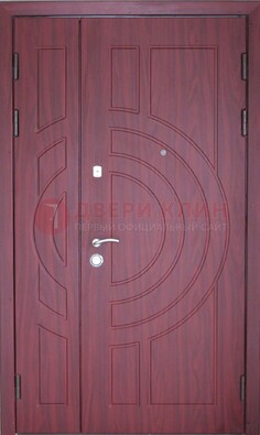 Тамбурная красная железная дверь с виноритом ДВТ-3 в Уфе