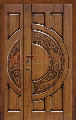 Коричневая входная дверь с виноритом ДВТ-5 в Уфе