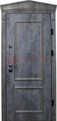 Серая железная уличная дверь с виноритом ДВТ-60 в Уфе