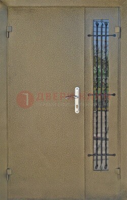 Входная дверь Порошок со стеклом и ковкой ПЛ-20 в Уфе