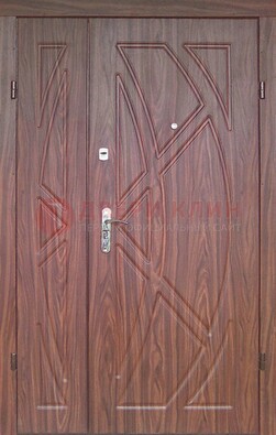 Железная тамбурная полуторная дверь с МДФ ПЛ-7 в Уфе